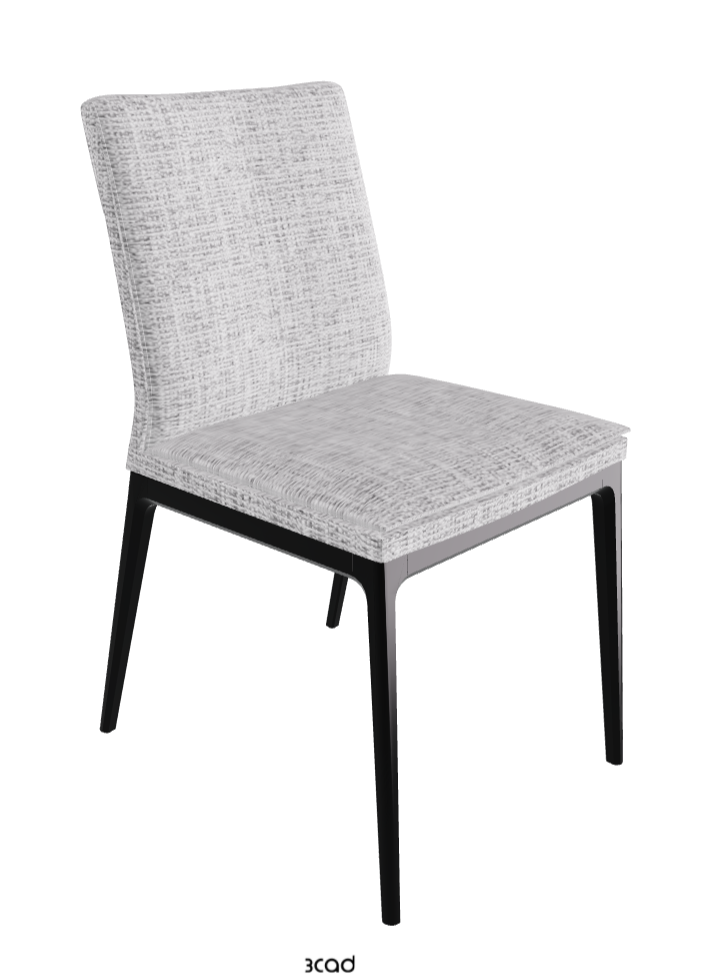 Sofia Dining Chair_Matt Black_Fabric_B811