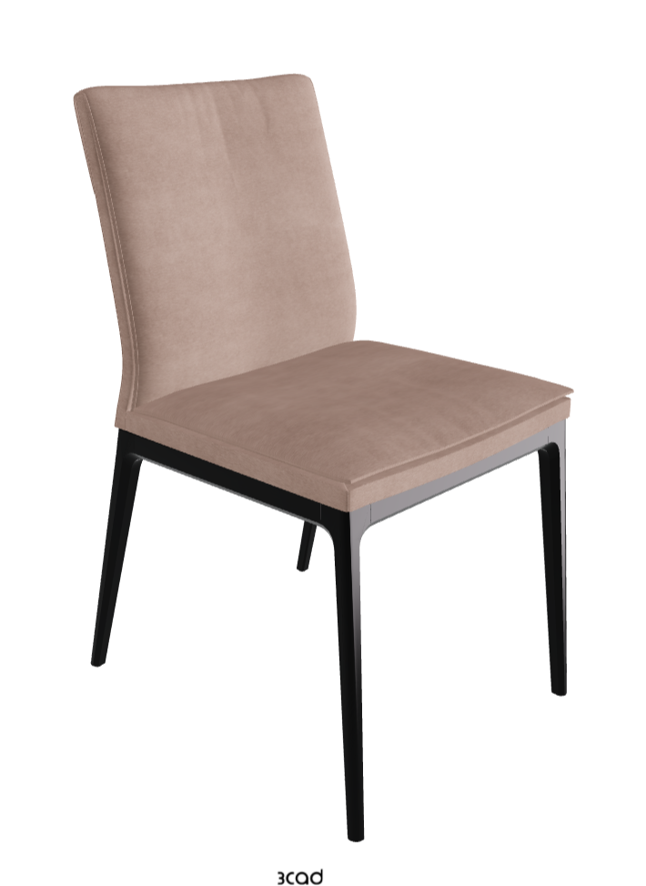 Sofia Dining Chair_Matt Black_Fabric_B925