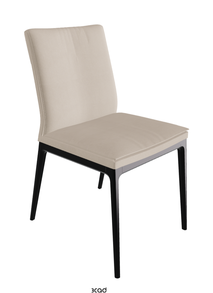 Sofia Dining Chair_Matt Black_Fabric_B926