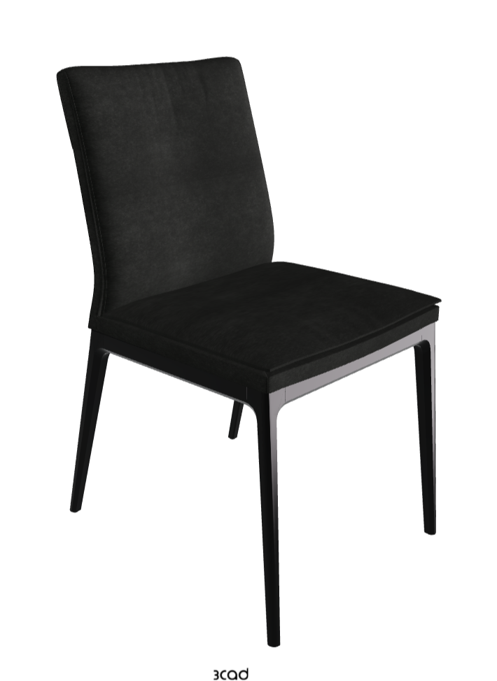 Sofia Dining Chair_Matt Black_Fabric_B932