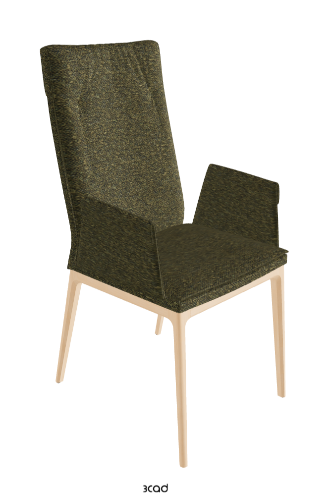 Sofia High Back Dining Armchair_Natural Stained Beech_Fabric_B249