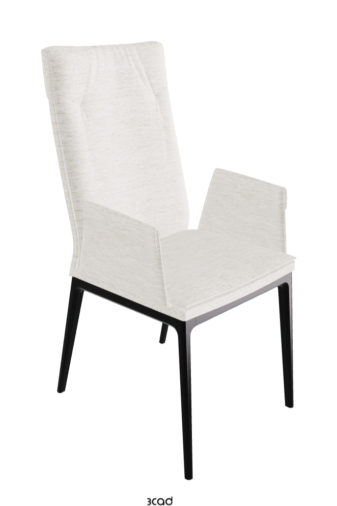 Sofia High Back Dining Armchair_Matt Black_Fabric_B730