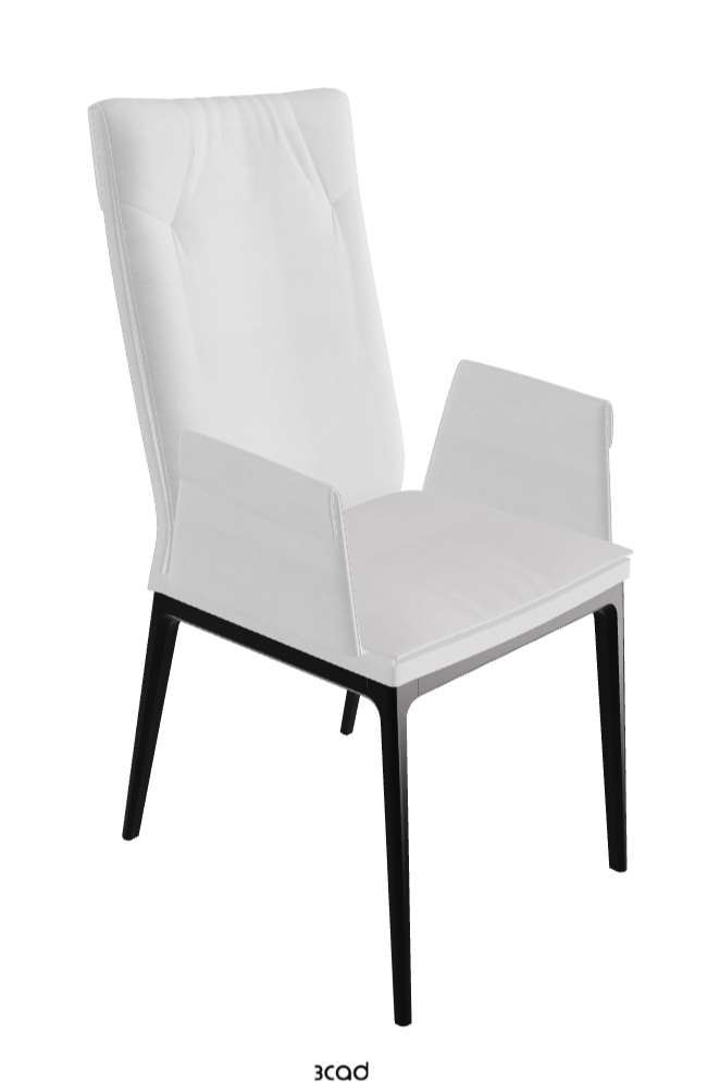 Sofia High Back Dining Armchair_Matt Black_Fabric_B921