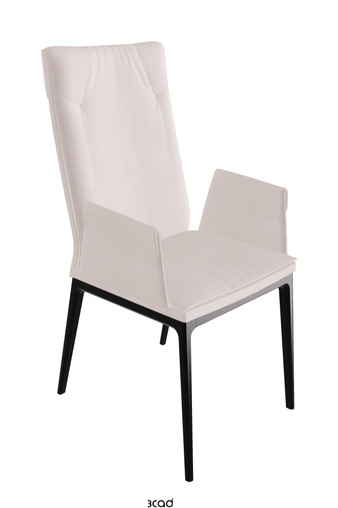 Sofia High Back Dining Armchair_Matt Black_Fabric_B923
