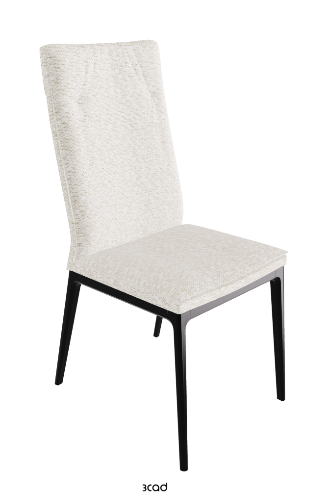 Sofia High Back Dining Chair_Matt Black_Fabric_B241