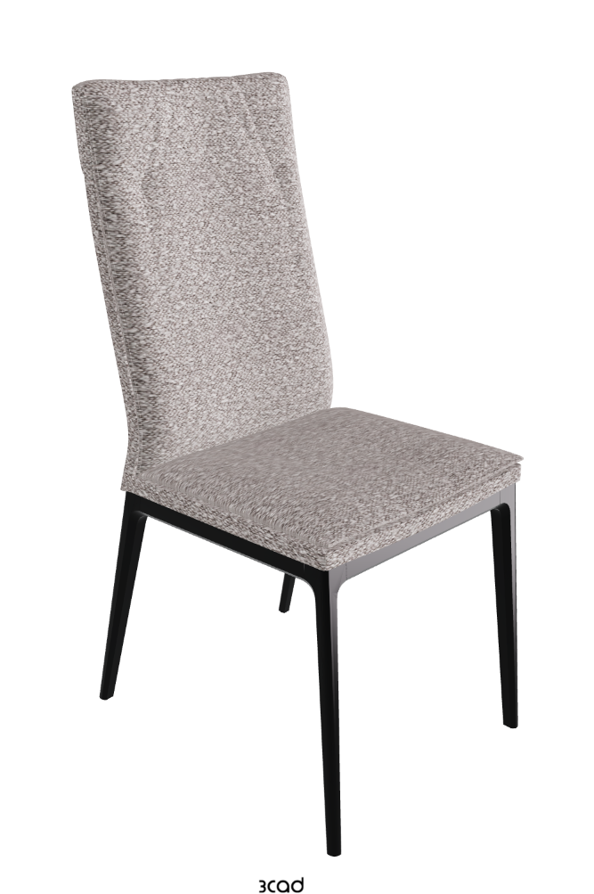 Sofia High Back Dining Chair_Matt Black_Fabric_B243