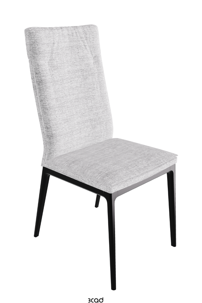 Sofia High Back Dining Chair_Matt Black_Fabric_B810