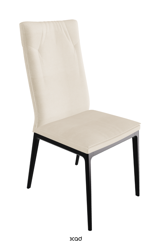 Sofia High Back Dining Chair_Matt Black_Fabric_B922