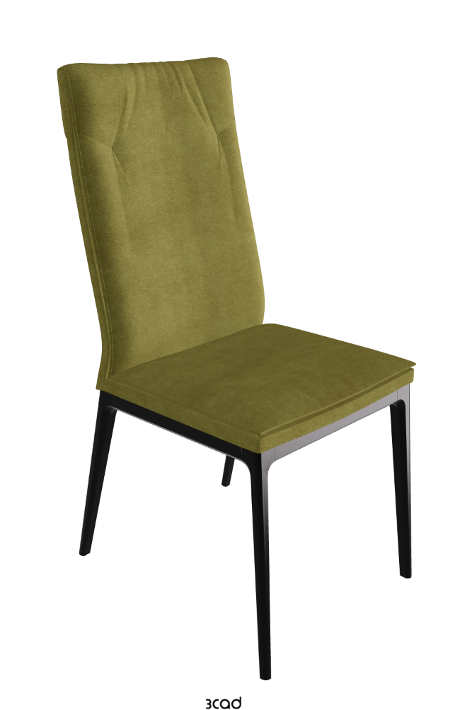 Sofia High Back Dining Chair_Matt Black_Fabric_B931