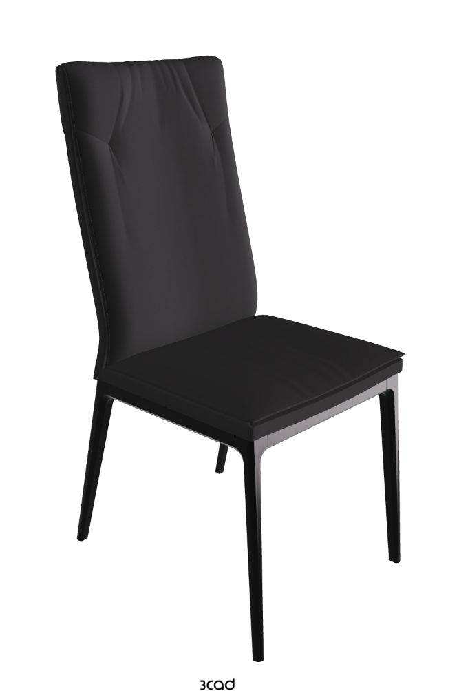 Sofia High Back Dining Chair_Matt Black_Glove Soft Leather_Hornet
