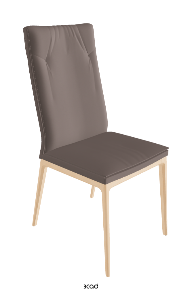Sofia High Back Dining Chair_Natural Stained Beech_Soft Leather_Castoro