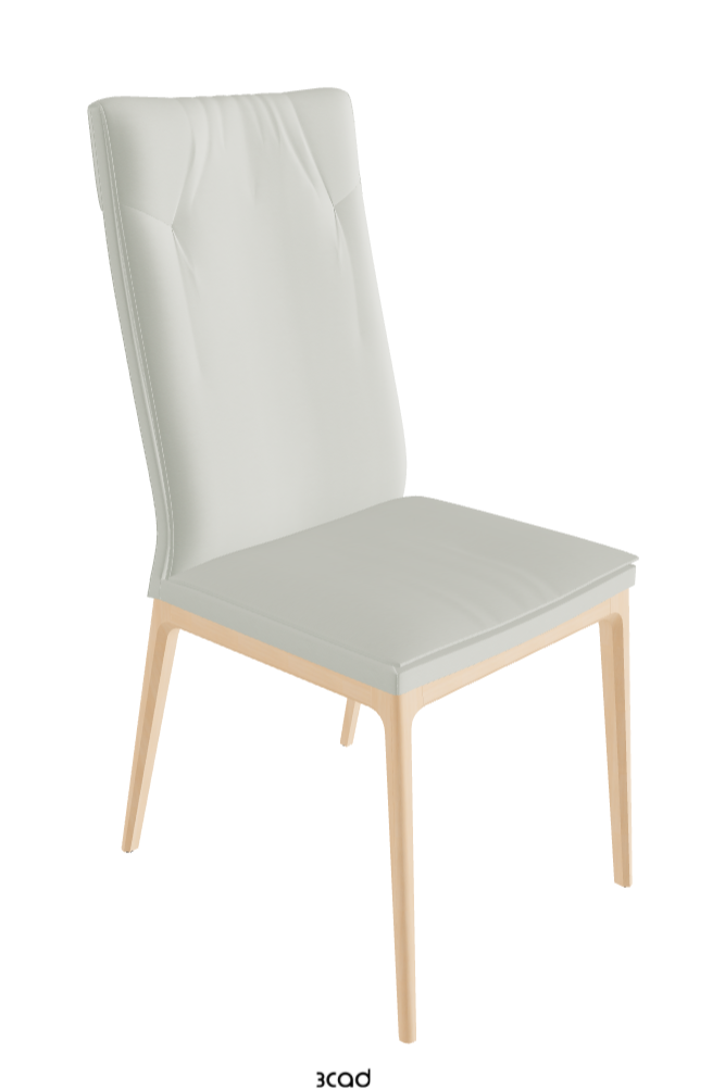 Sofia High Back Dining Chair_Natural Stained Beech_Soft Leather_Artico