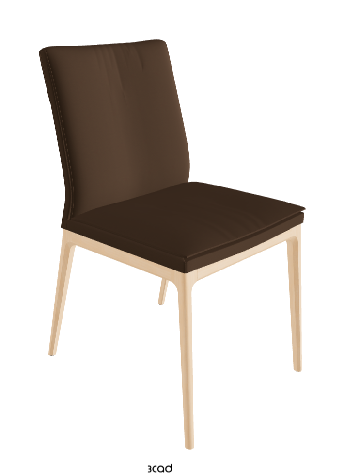 Sofia Dining Chair_Natural Stained Beech_Soft Leather_Biscotto