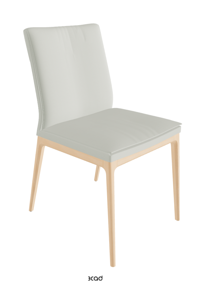 Sofia Dining Chair_Natural Stained Beech_Soft Leather_Artico