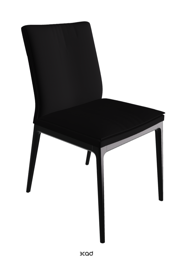 Sofia Dining Chair_Matt Black_Synthetic Leather_Nero