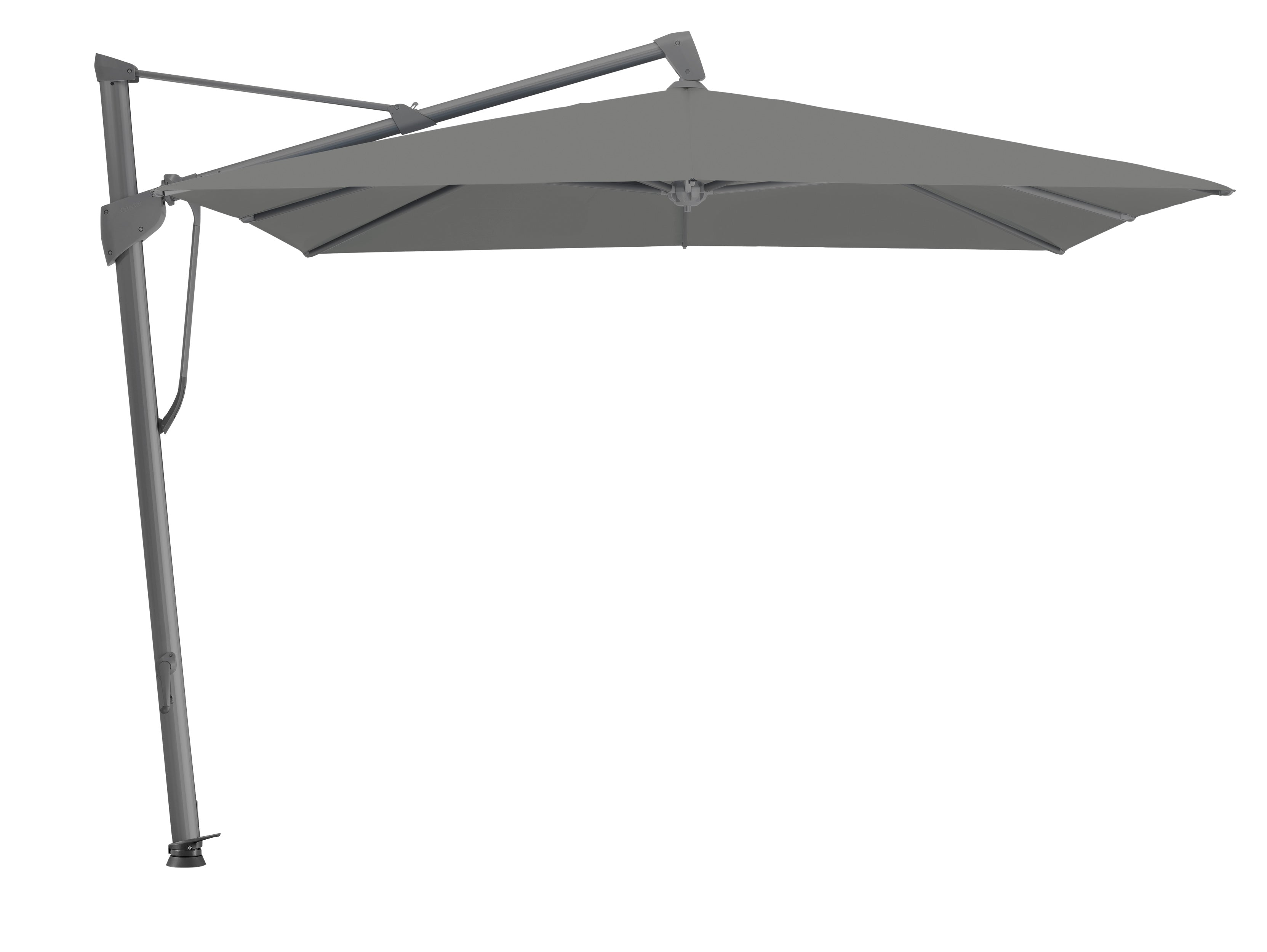 Sombrano 3.5x3.5m Stone Grey Canopy With Official Glatz Moveable Concrete Base