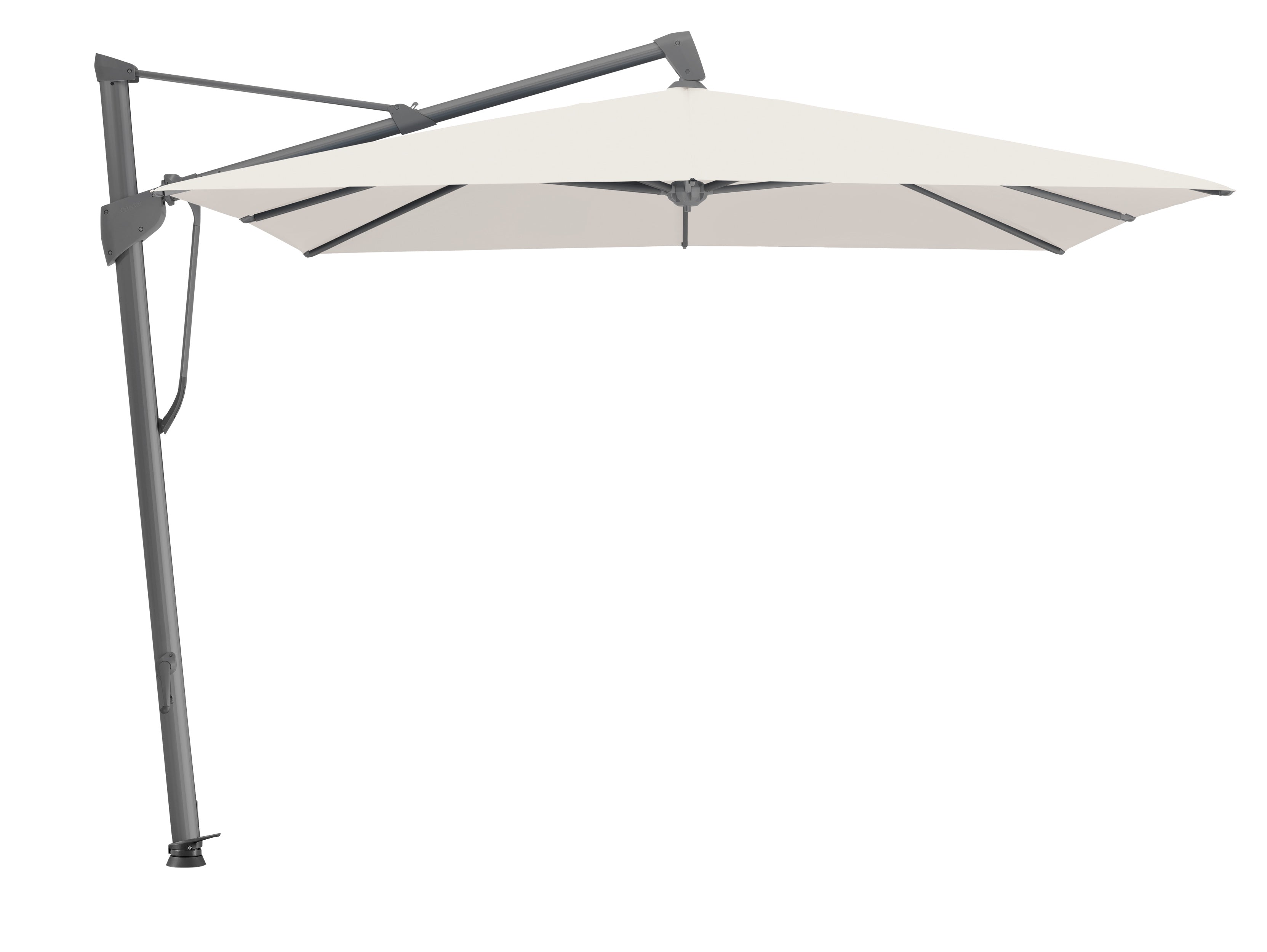 Sombrano 3.5x3.5m Natural Canopy With Official Glatz Moveable Concrete Base