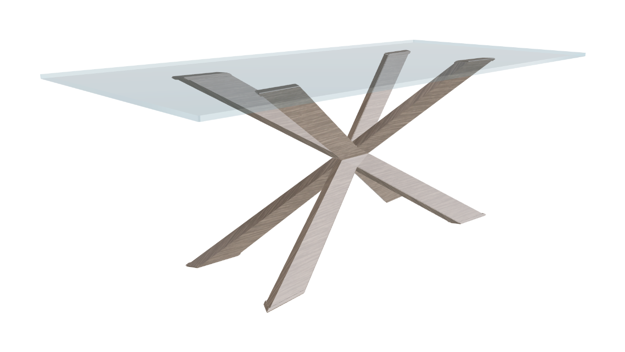 Cattelan Italia Spyder Glass Dining Table