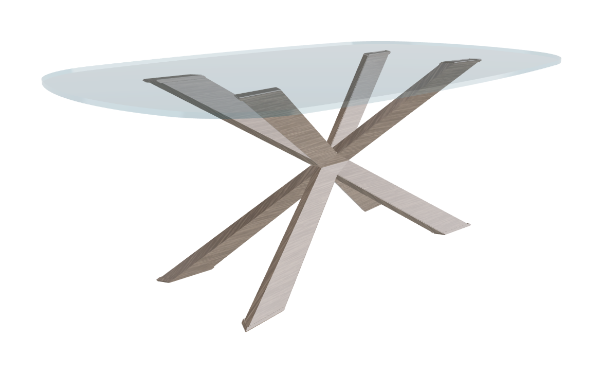 Cattelan Italia Spyder Glass Dining Table