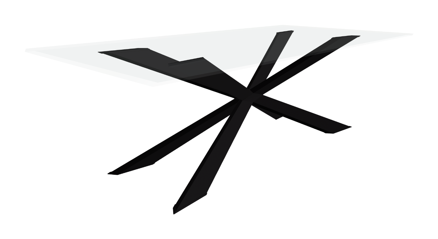 Cattelan Italia Spyder Glass Dining Table