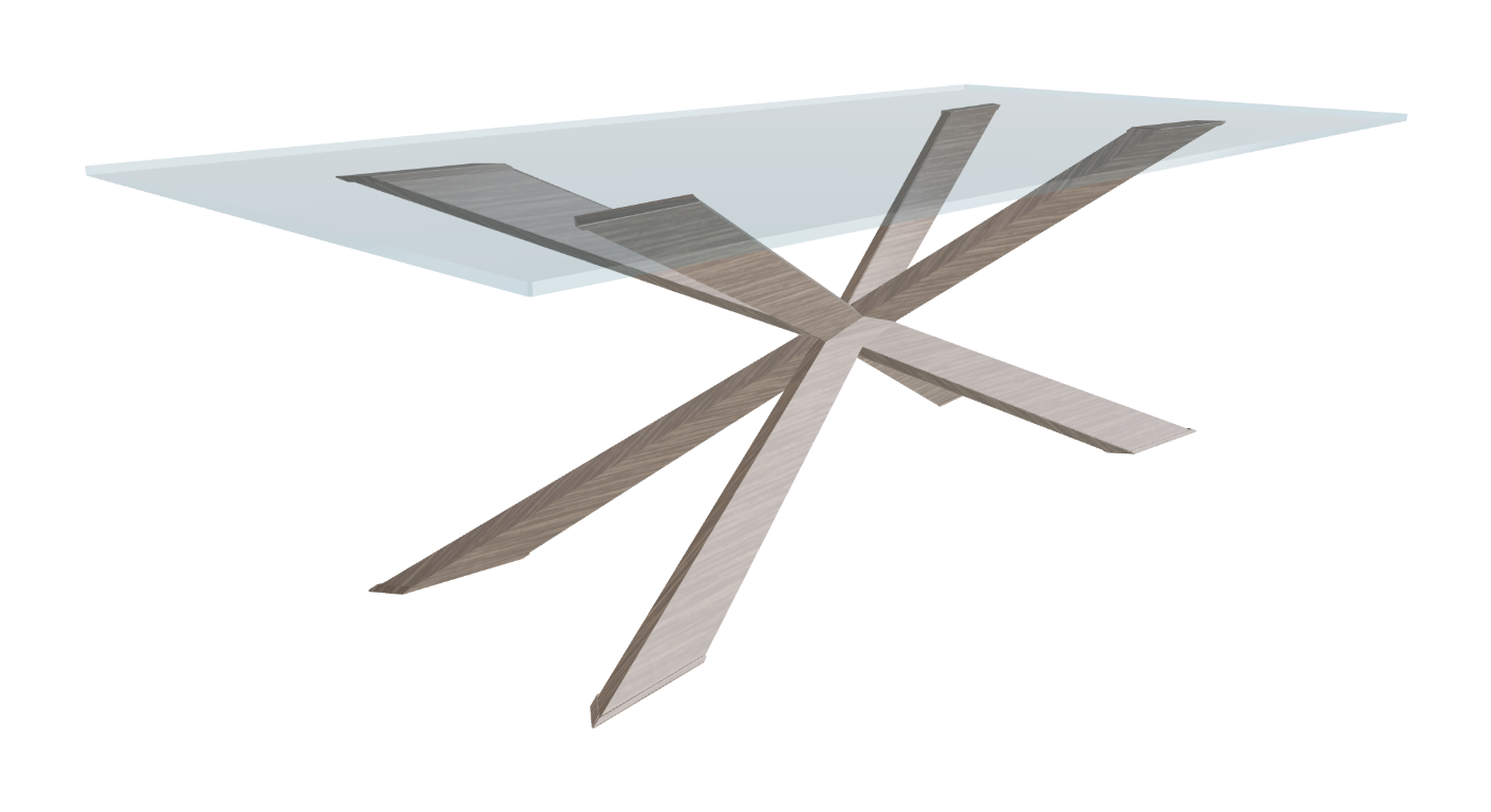 Cattelan Italia Spyder Glass Dining Table