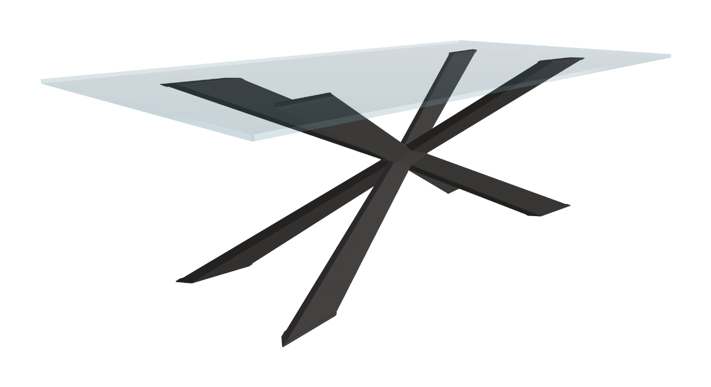 Cattelan Italia Spyder Glass Dining Table