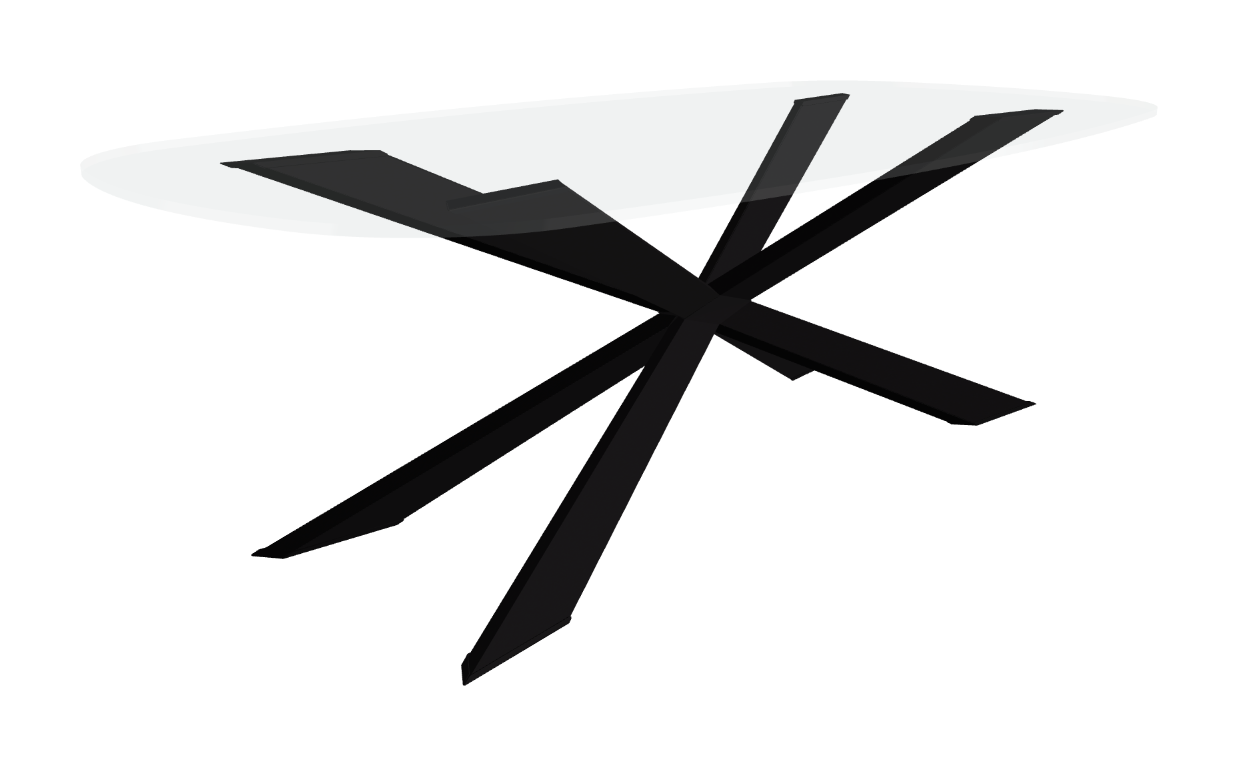 Cattelan Italia Spyder Glass Dining Table
