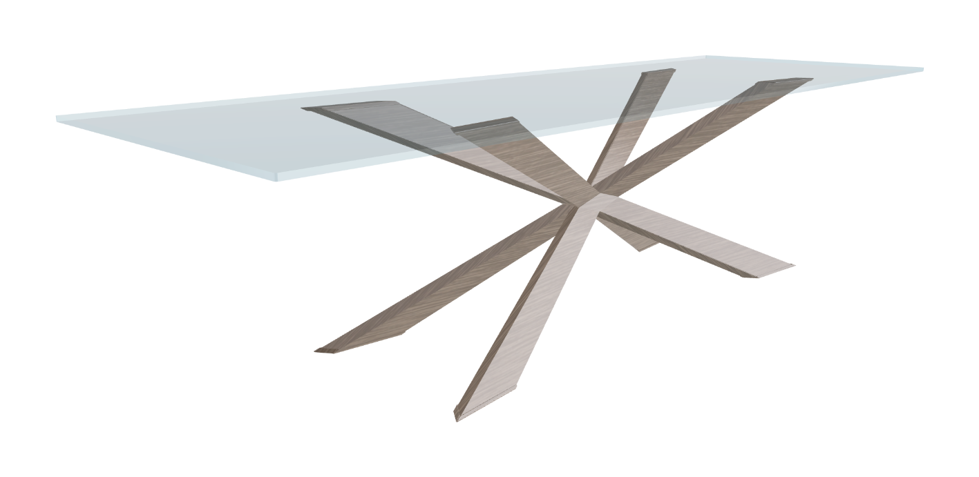 Cattelan Italia Spyder Glass Dining Table