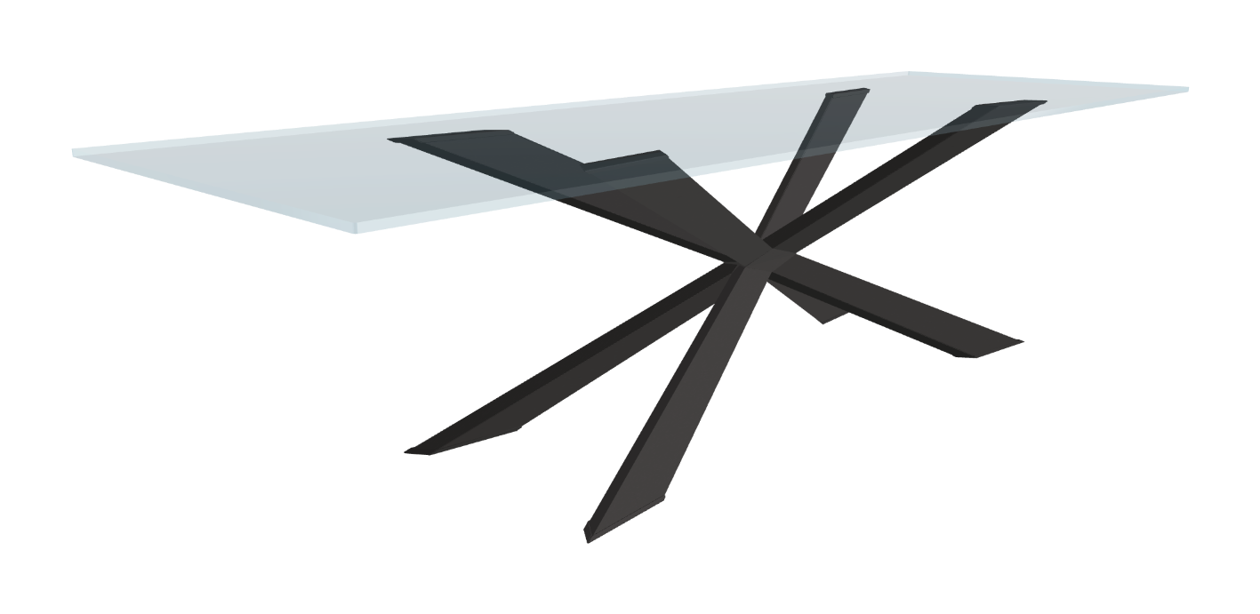 Cattelan Italia Spyder Glass Dining Table