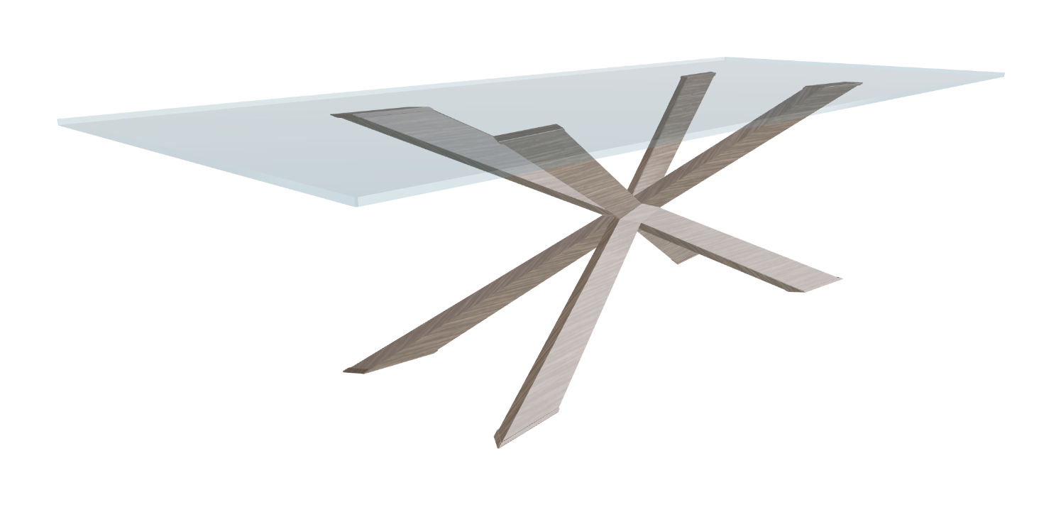 Cattelan Italia Spyder Glass Dining Table