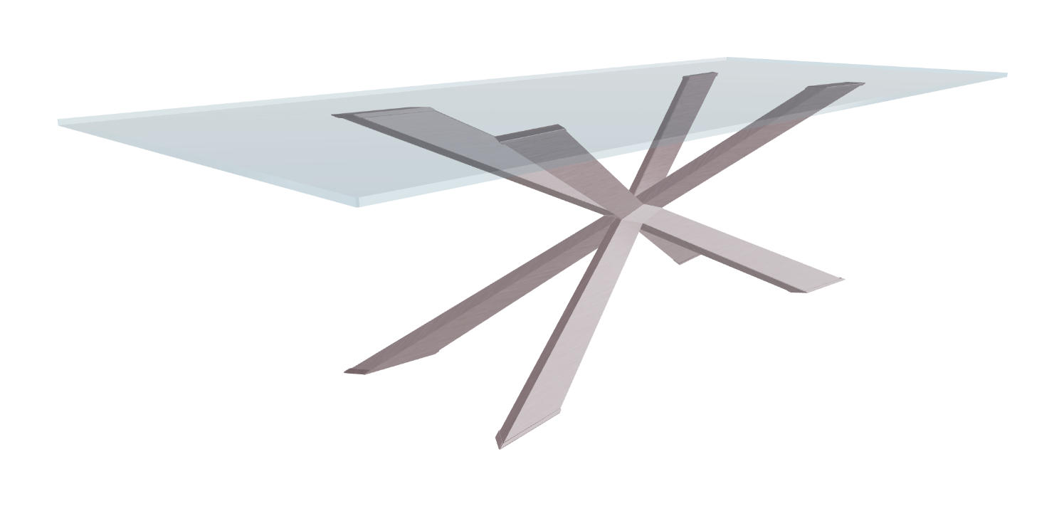 Cattelan Italia Spyder Glass Dining Table