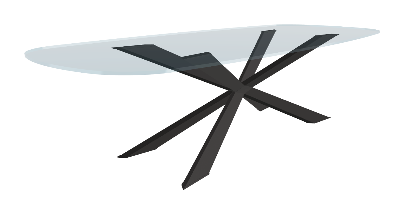 Cattelan Italia Spyder Glass Dining Table
