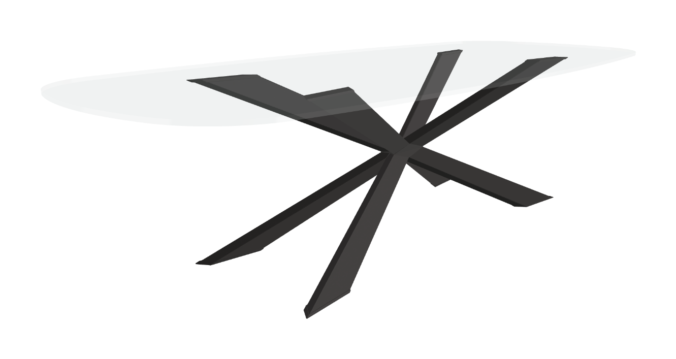 Cattelan Italia Spyder Glass Dining Table