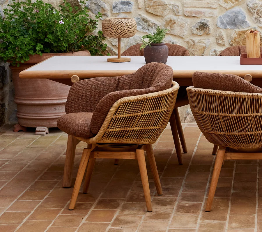 Cane-line Stay Chair with Teak Swivel