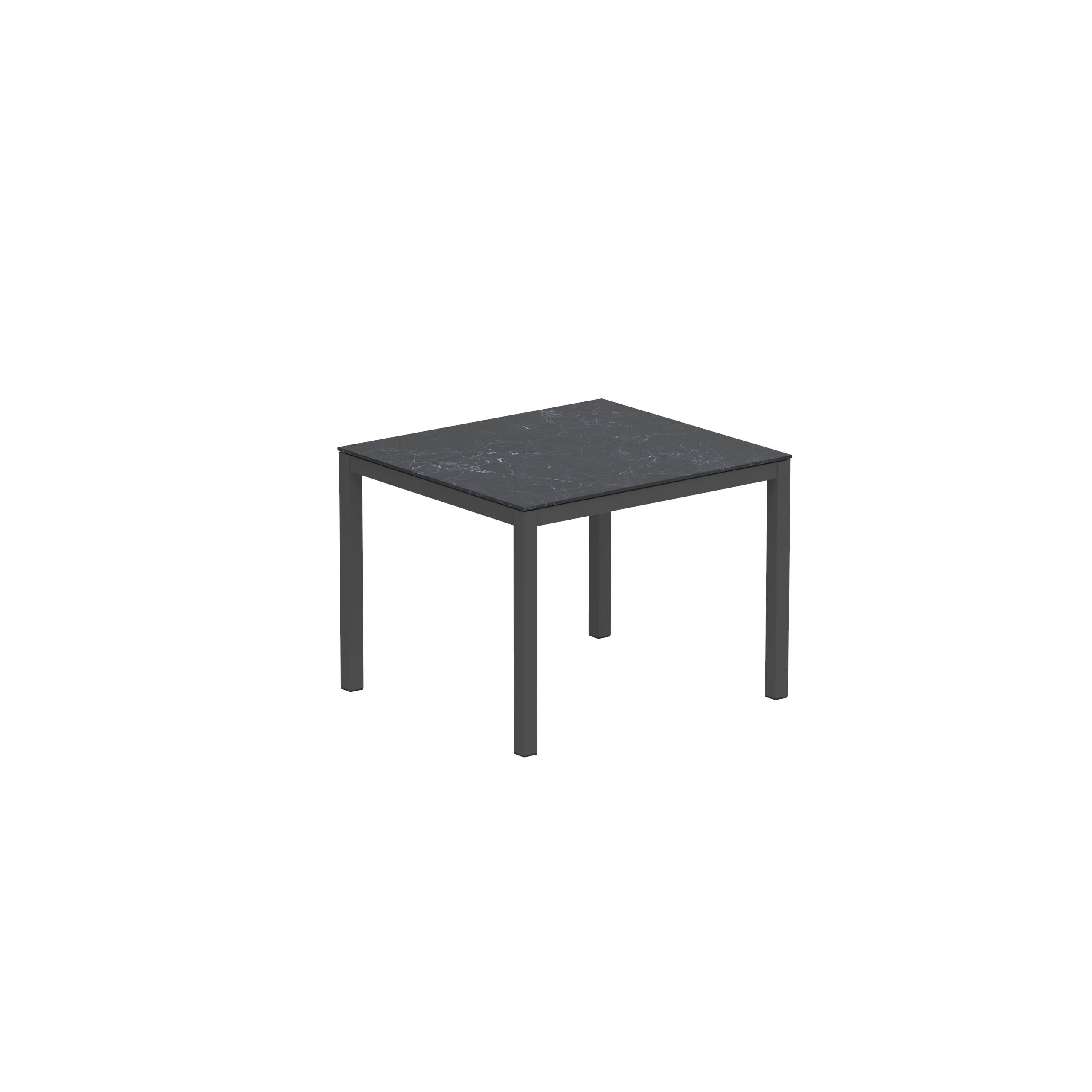 Taboela Table 100x90cm Anthracite Ceramic Tabletop Nero Marquina