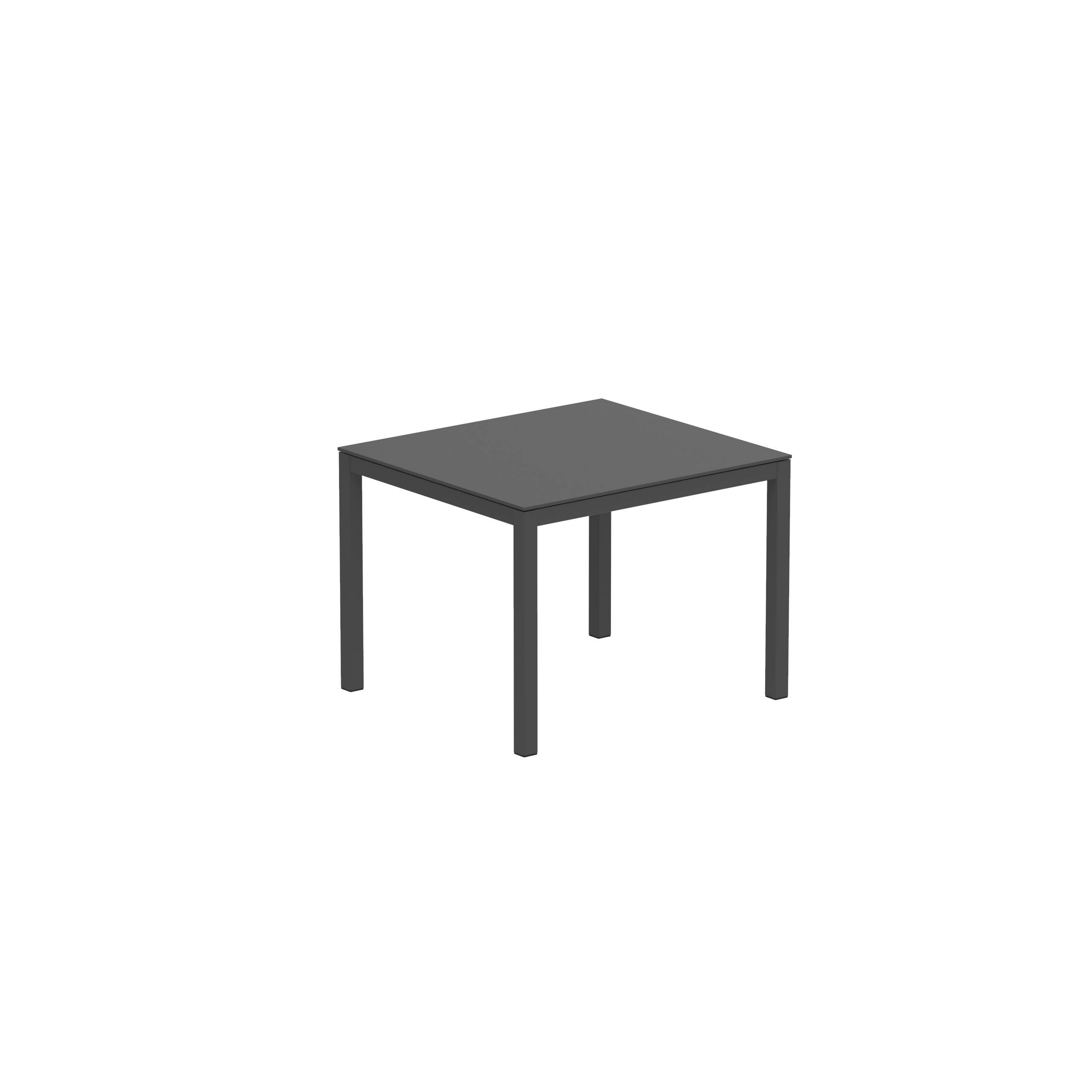 Taboela Table 100x90cm Anthracite Ceramic Tabletop Black