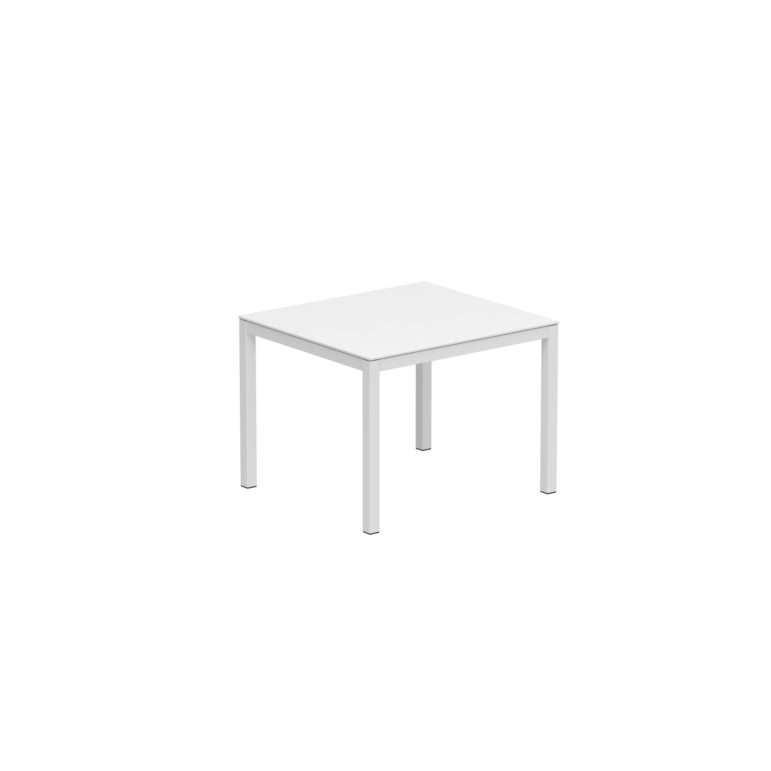 Taboela Table 100x90cm White With Top Ceramic White