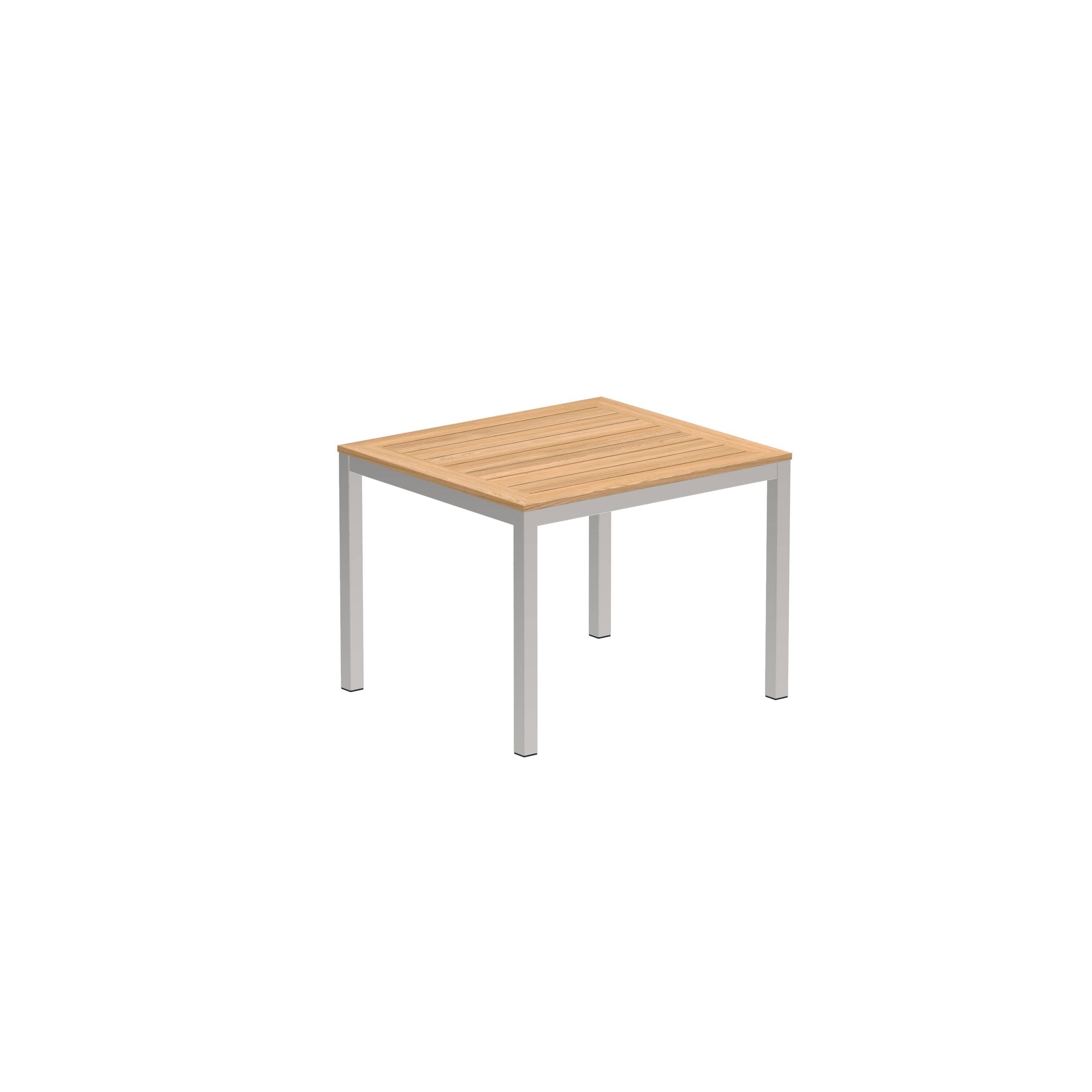 Taboela Table 100x90cm With Teak Top El Pol