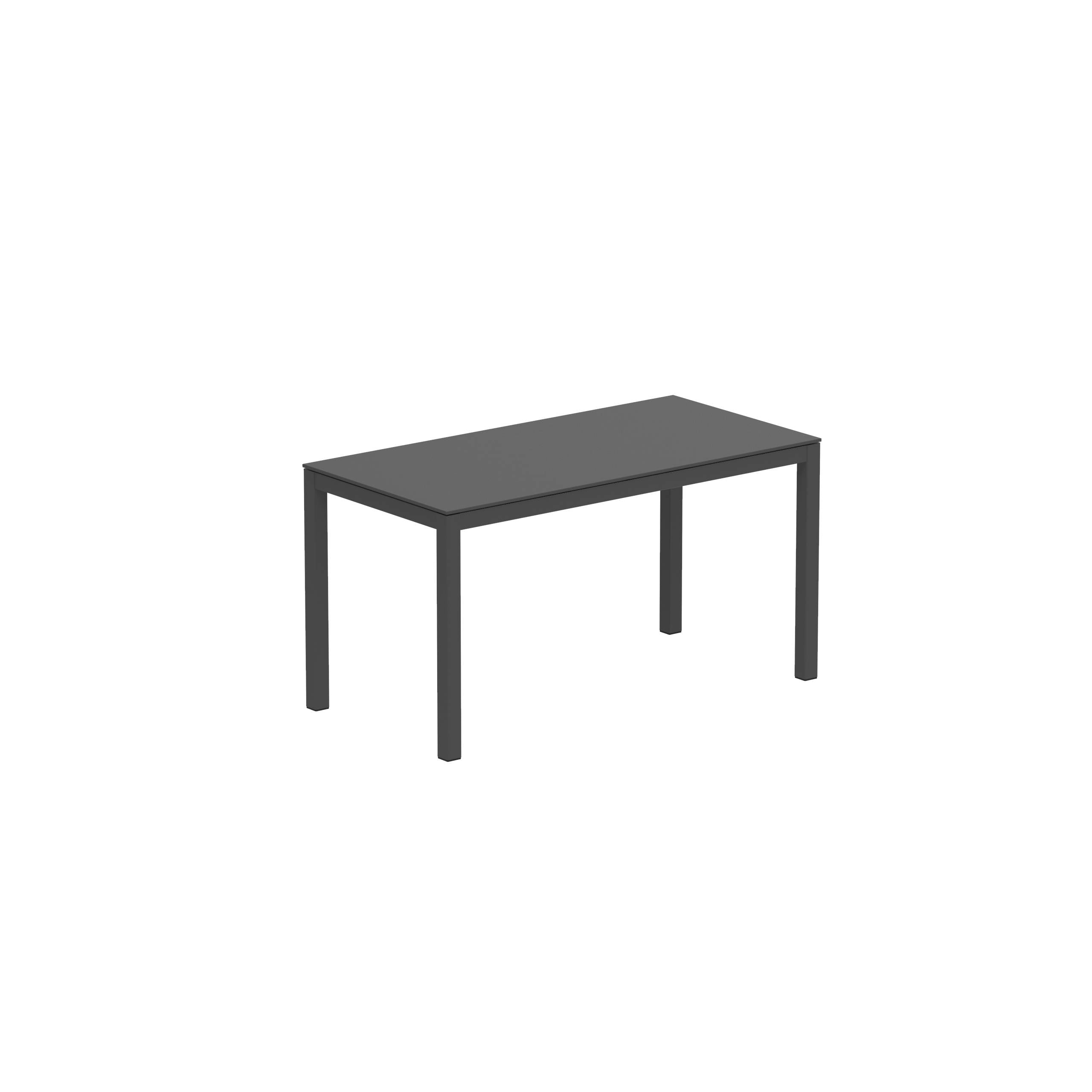 Taboela Table 140x70cm Anthracite + Ceramic Top Black