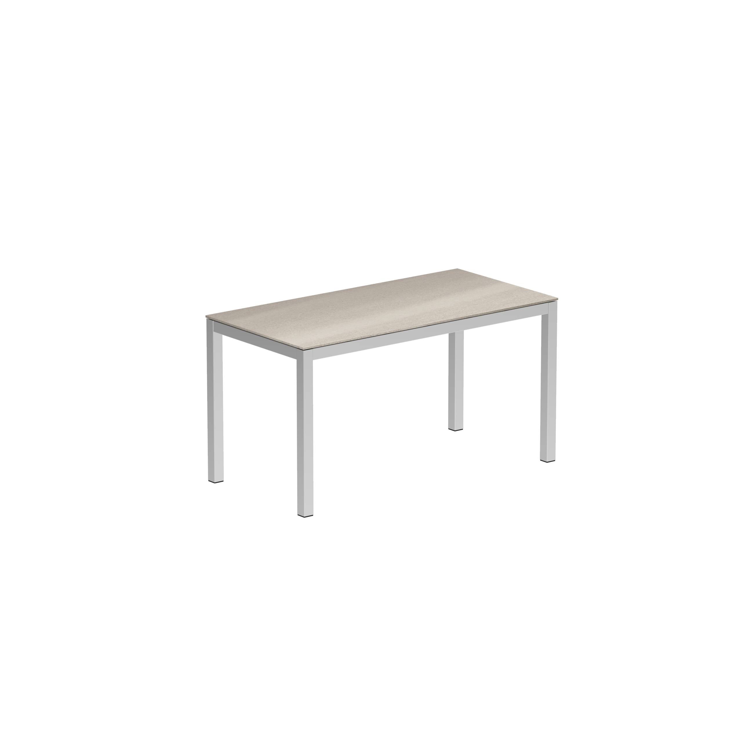 Taboela Table 140x70cm Ep + Ceramic Top Taupe Grey