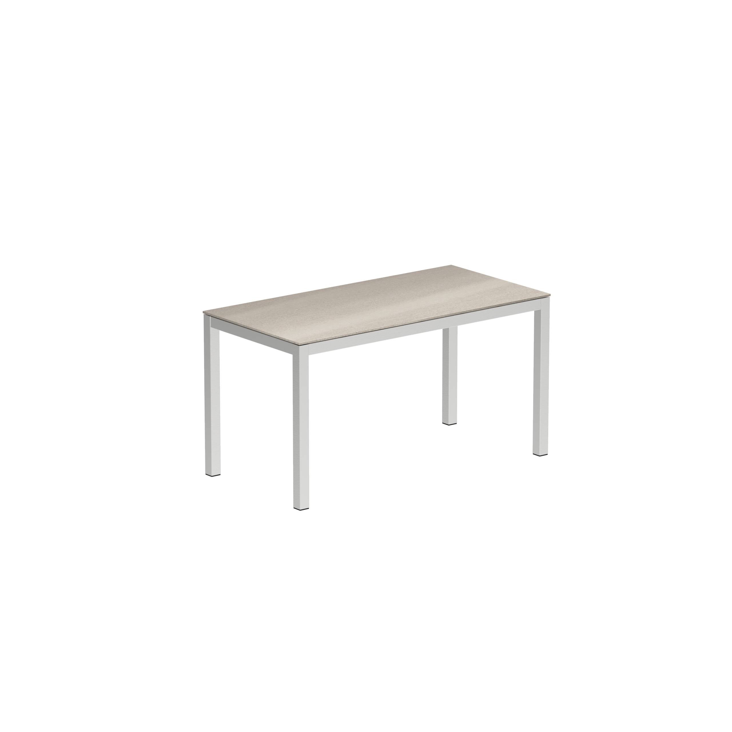 Taboela Table 140x70cm + Ceramic Top Taupe Grey