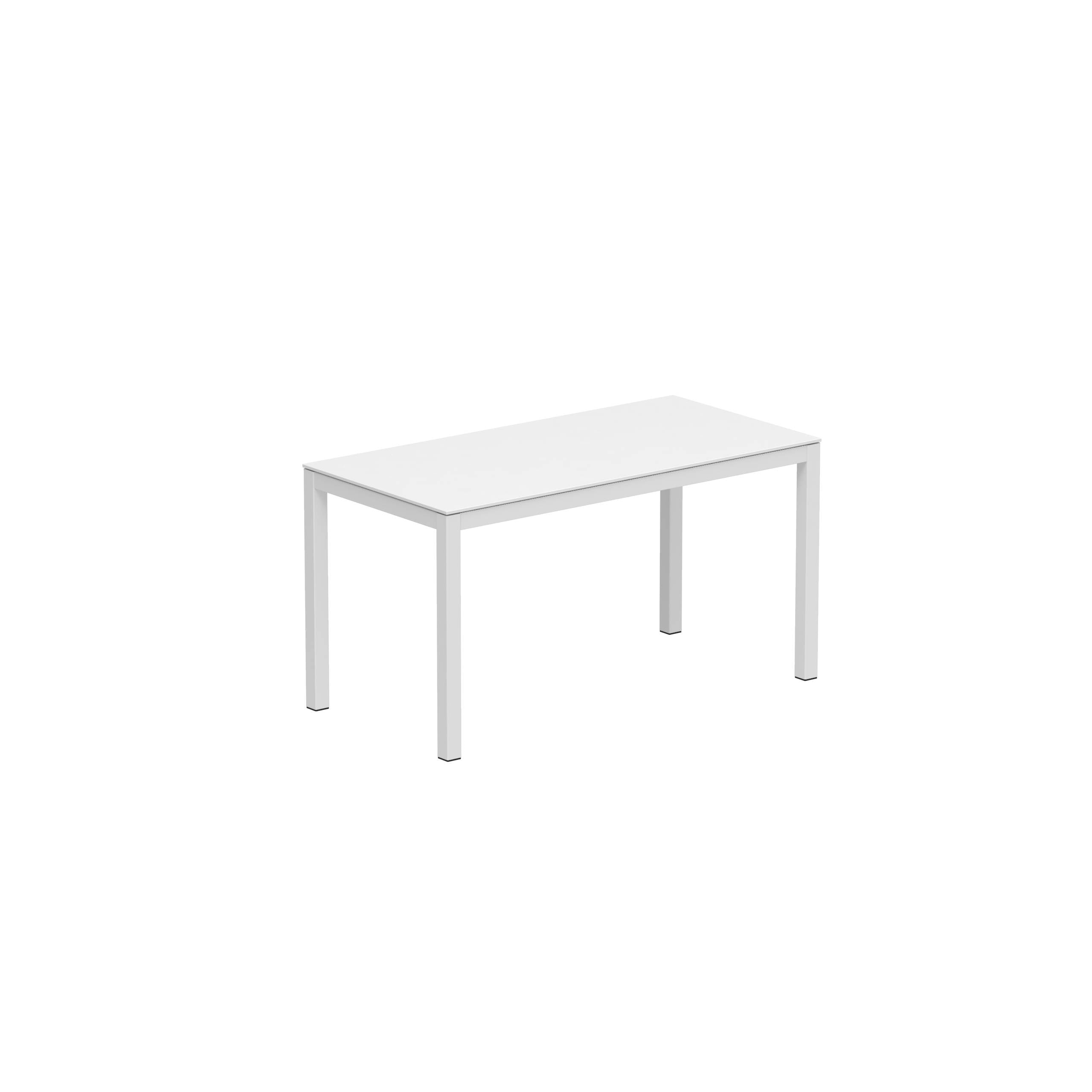 Taboela Table 140x70cm White + Ceramic Top White