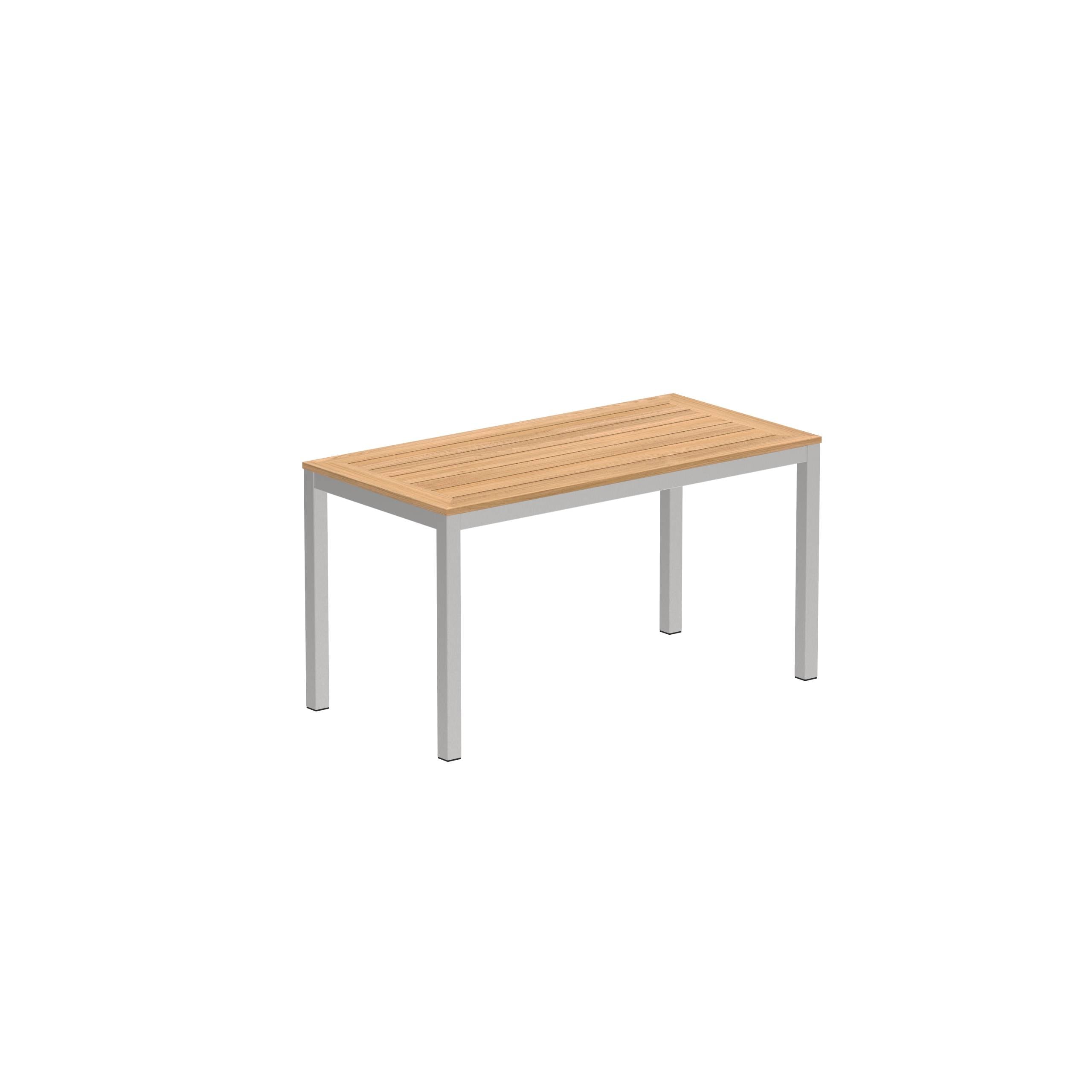 Taboela Table 140x70cm With Teak Tabletop