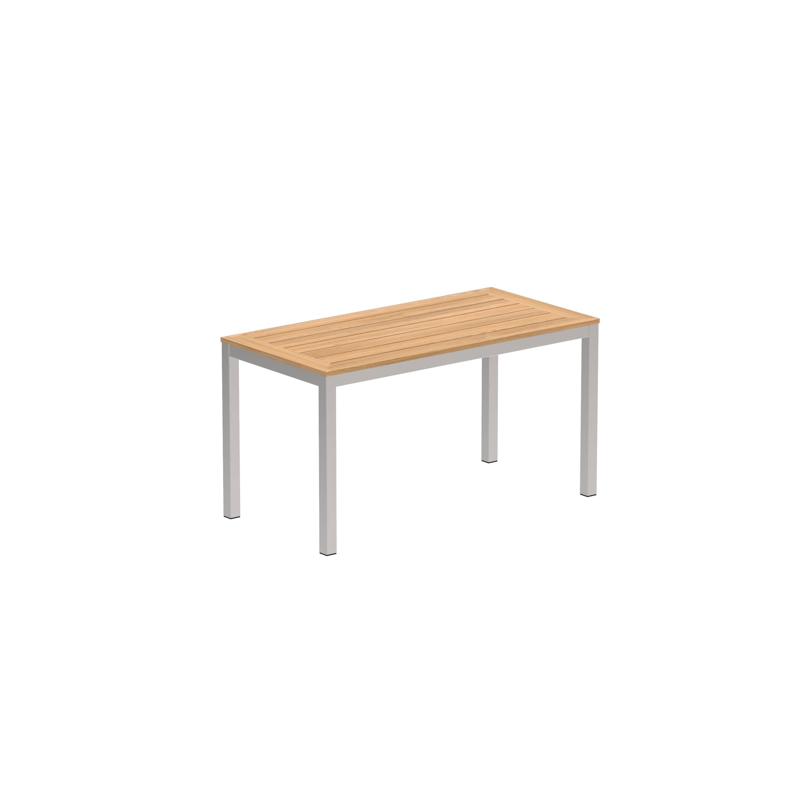 Taboela Table 140x70cm Ep With Teak Tabletop