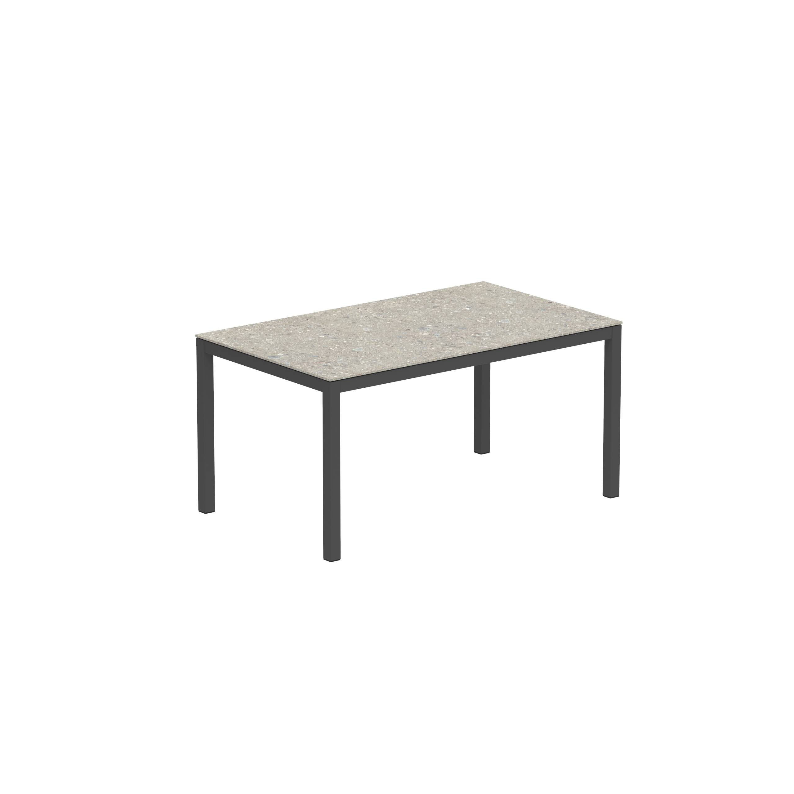 Taboela Table 150x90cm Anthracite + Ceramic Top Ceppo Dolomitica