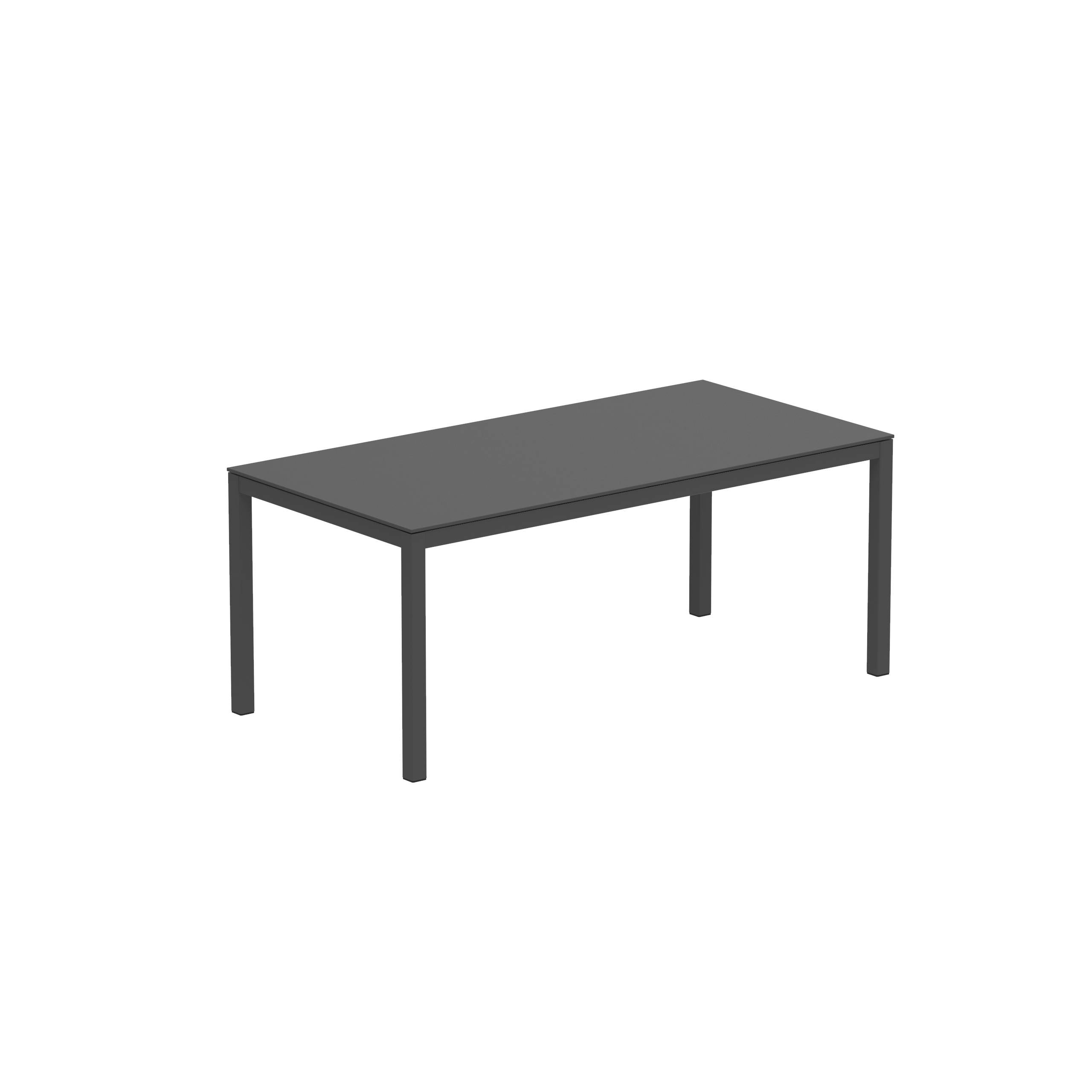 Taboela Table 180x90cm Anthracite + Ceramic Top Black