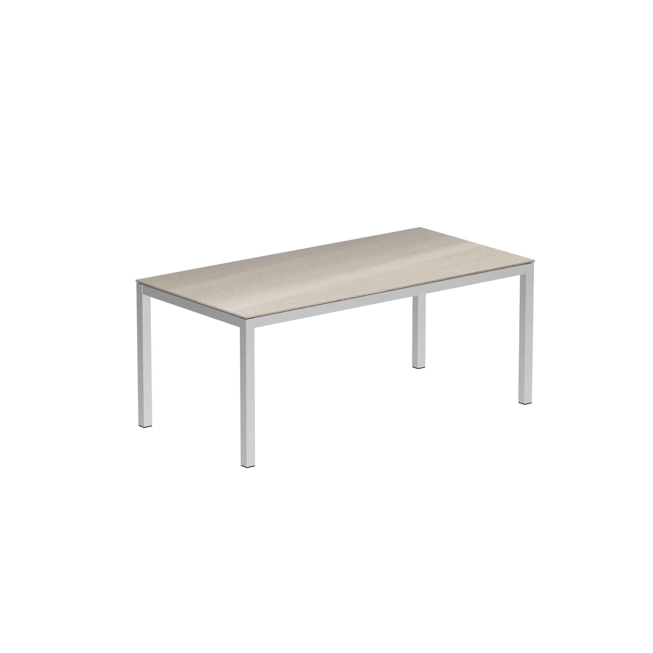 Taboela Table 180x90cm Ep + Ceramic Top Taupe Grey