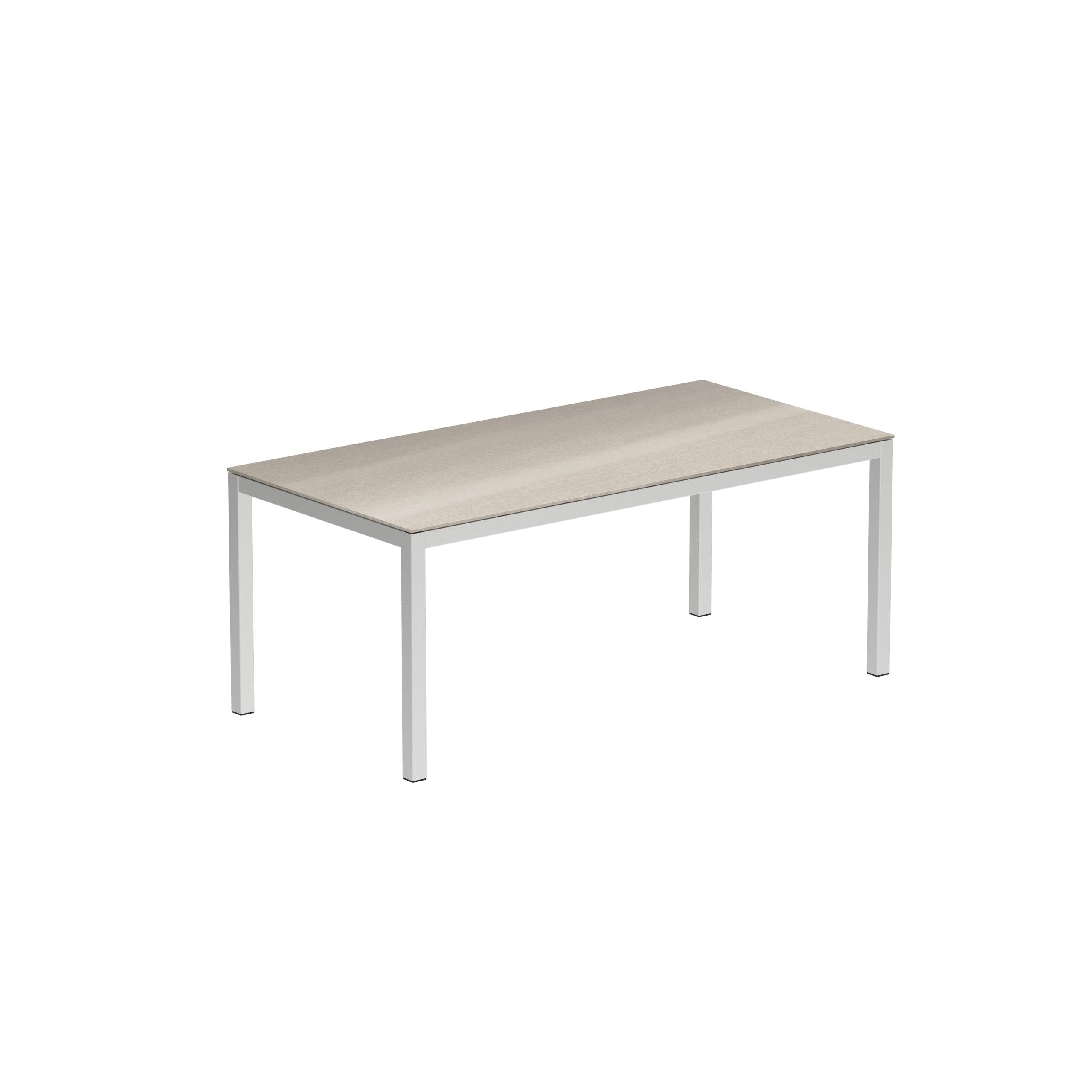 Taboela Table 180x90cm + Ceramic Top Taupe Grey