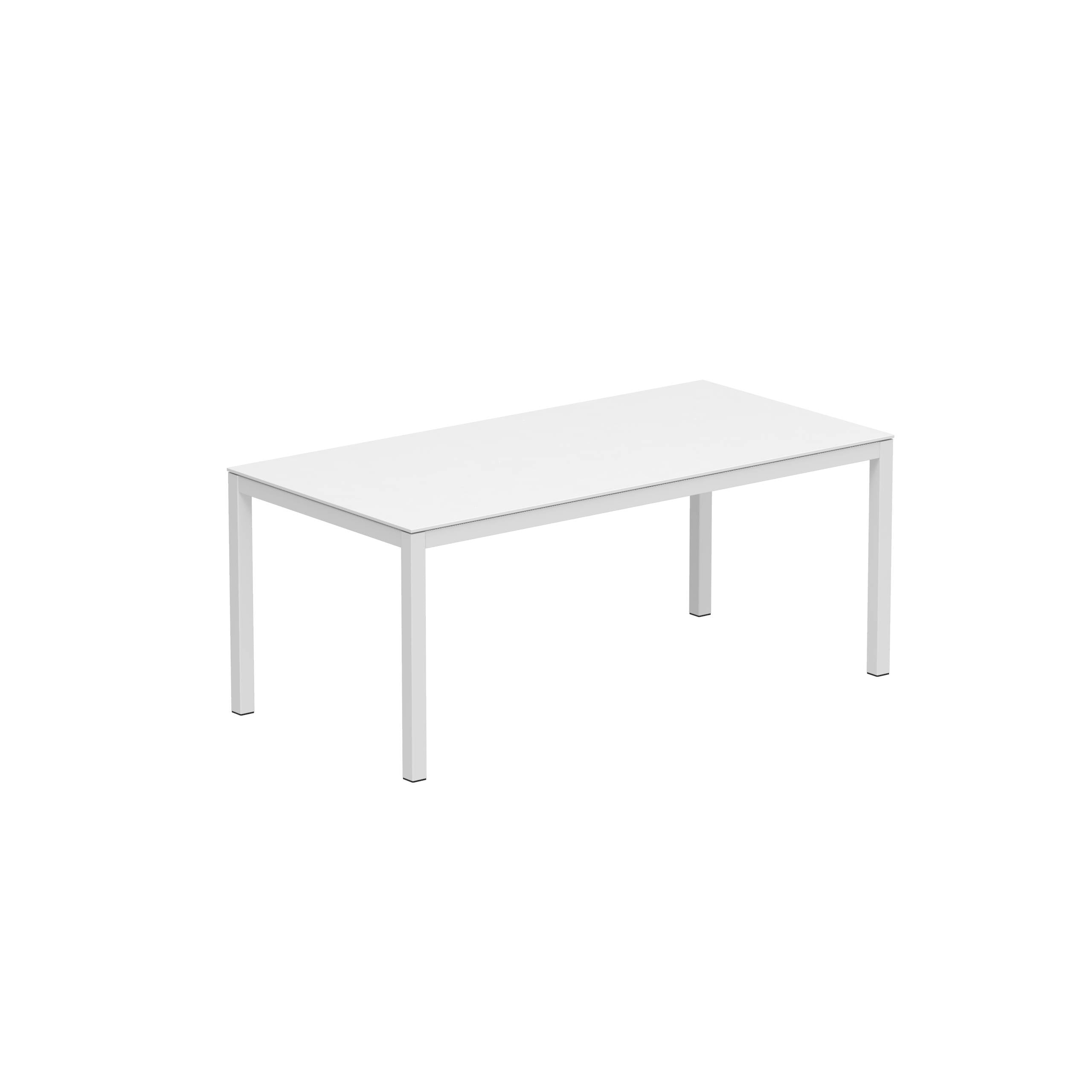 Taboela Table 180x90cm White + Ceramic Top White