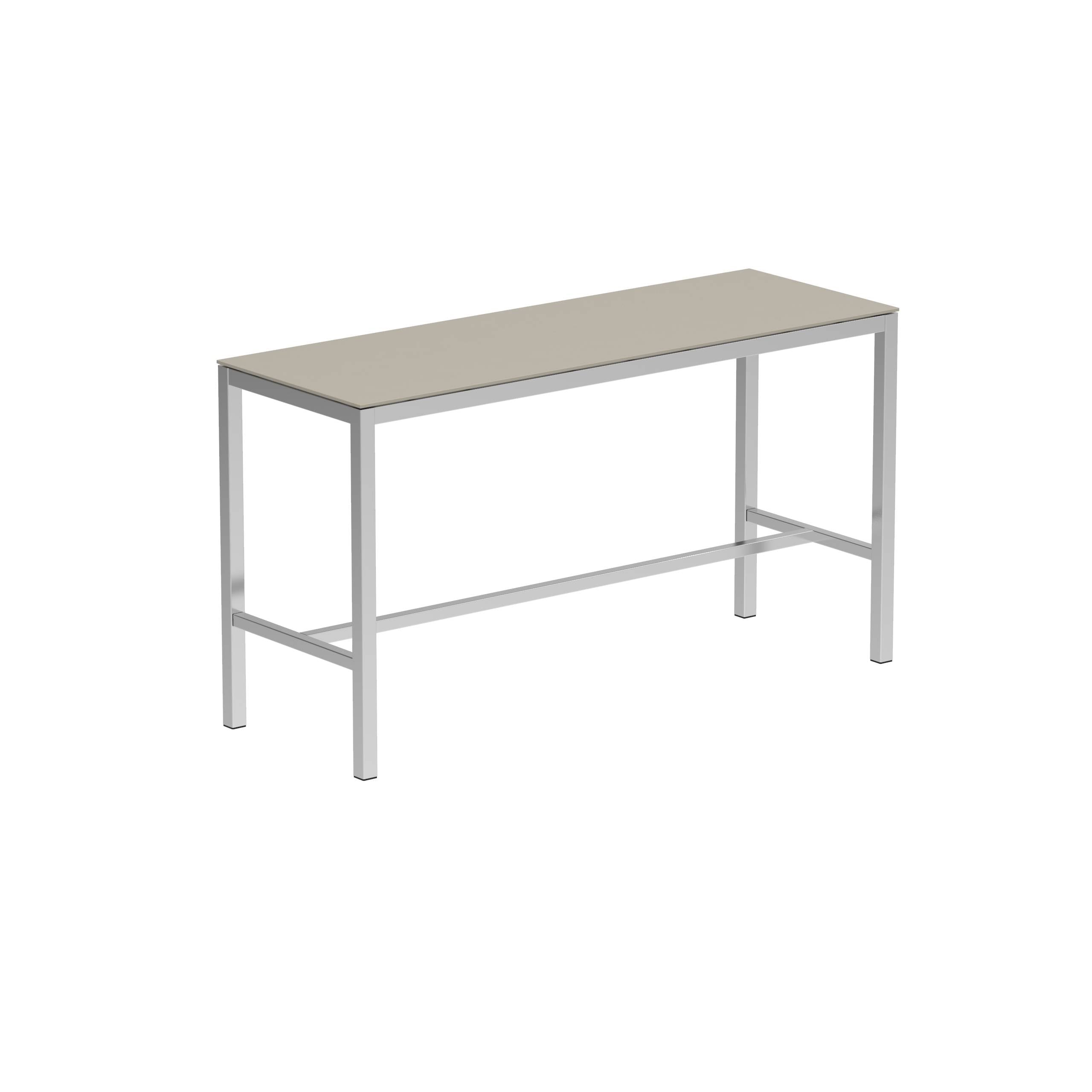 Taboela High Table 200x70cm With Top Ceramic Pearl Grey El Pol